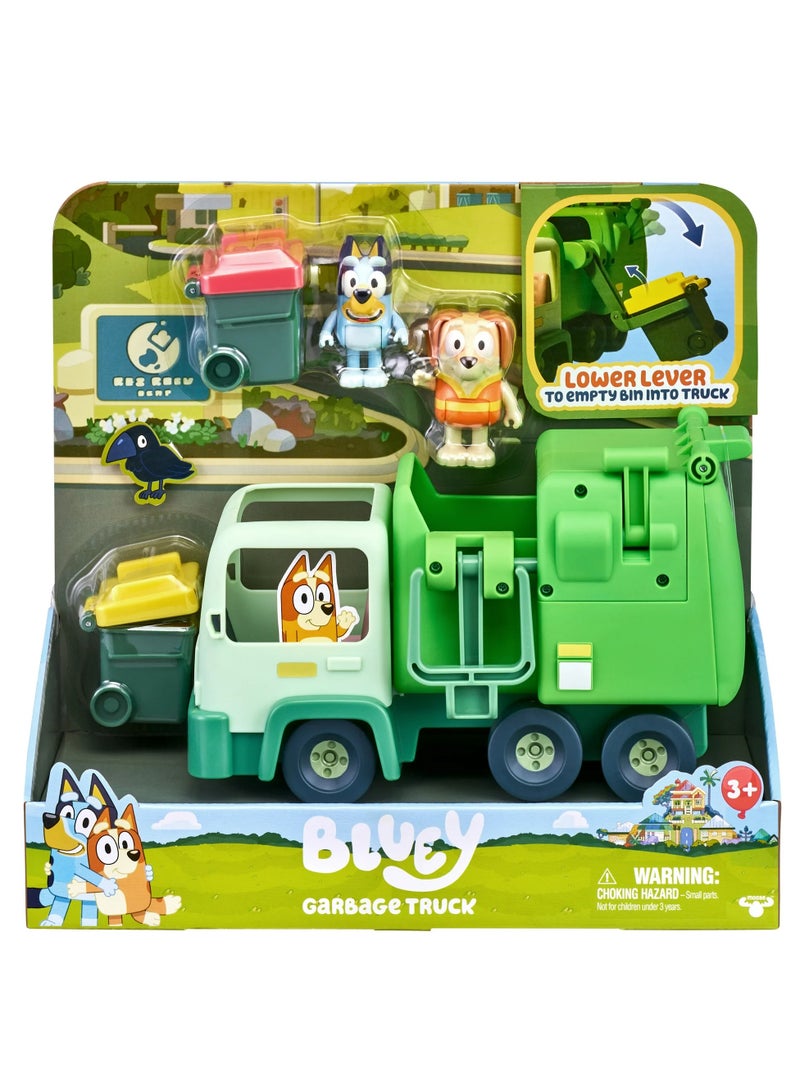 BLUEY Garbage Truck - 2.5" and Bin Man Poseable Figures with Playset | Age Group : 3+ Years | Toy Figure | For Kids - Image 1