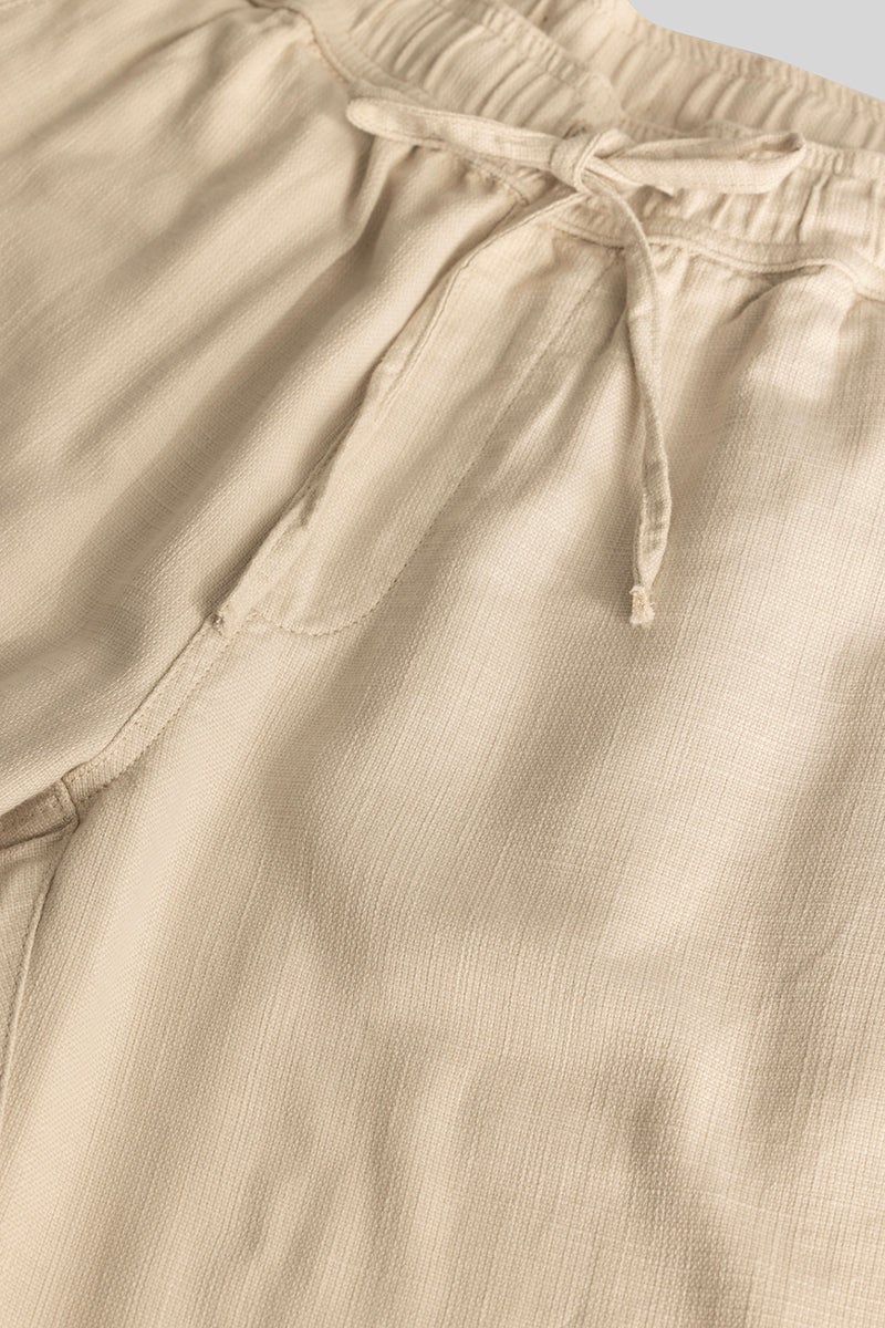 SNITCH Martino Hazelnut Plain Relaxed Fit Trousers - Image 2