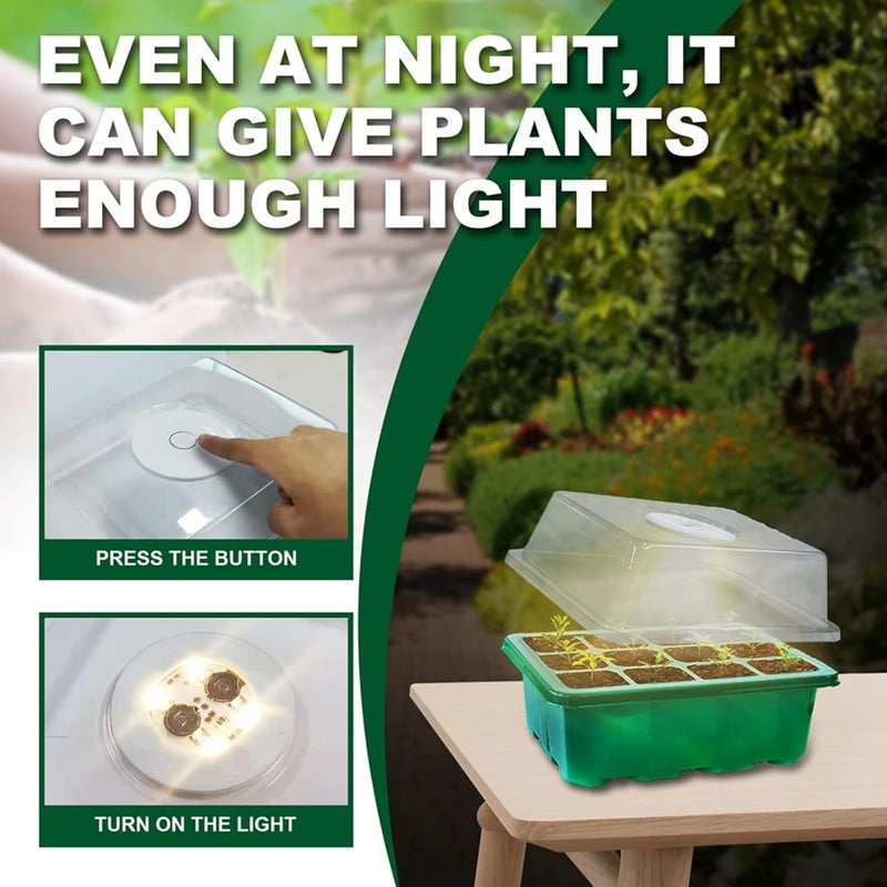 ويوبلز صواني إنبات البذور ذات الثقوب، صواني زراعة في البيوت الزجاجية، صواني إنبات النباتات - Image 3