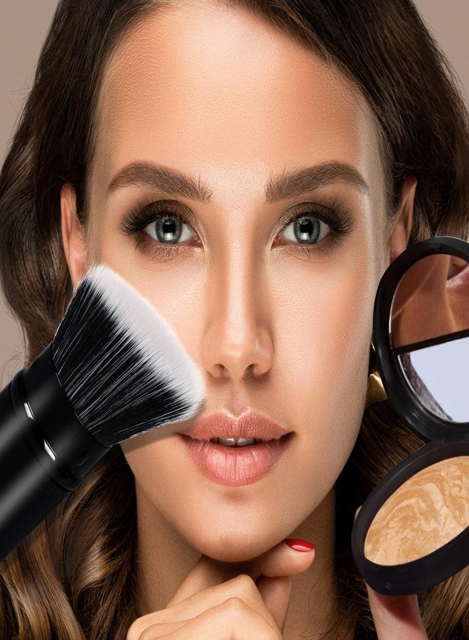 Banidy Makeup Brush, Banidy Retractable Kabuki Brush Foundation Brush for Powder Blush, Bronzer, Buffing, Liquid, Cream - Image 2