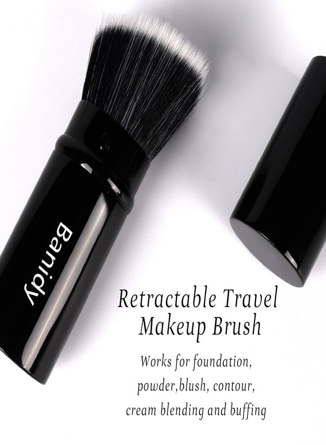 Banidy Makeup Brush, Banidy Retractable Kabuki Brush Foundation Brush for Powder Blush, Bronzer, Buffing, Liquid, Cream - Image 4