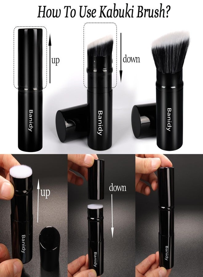 Banidy Makeup Brush, Banidy Retractable Kabuki Brush Foundation Brush for Powder Blush, Bronzer, Buffing, Liquid, Cream - Image 5
