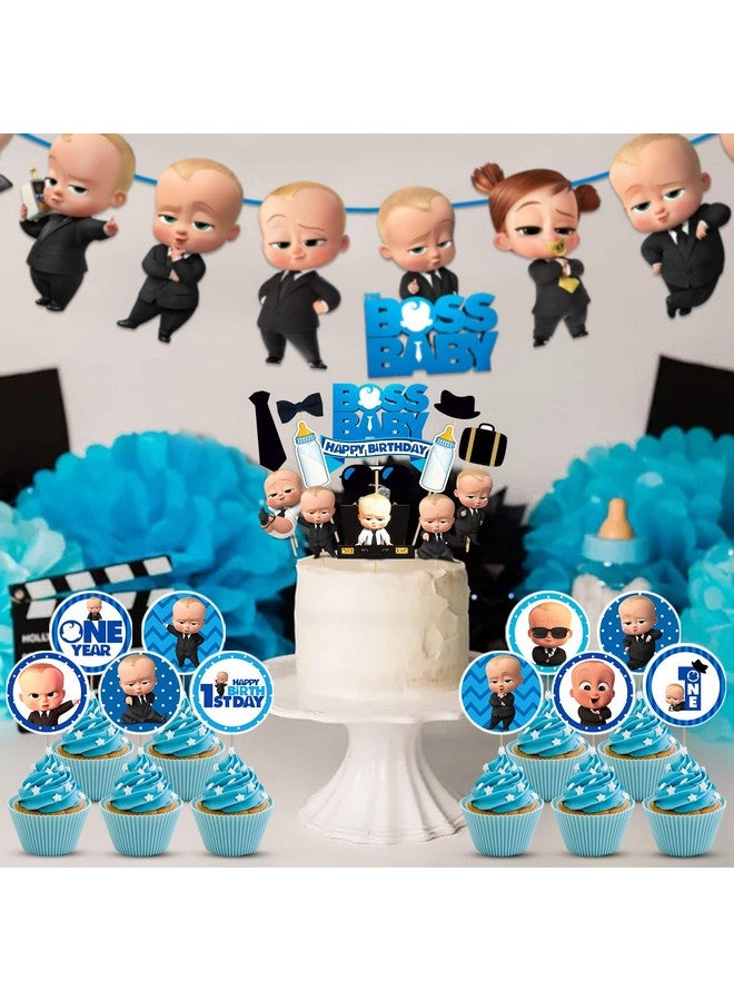 Zyozique 10 pcs Boss Baby Cupcake Toppers 1st Birthday Cake Decorations for Boss Baby Themed 1st Birthday Party Decorations Baby Shower Supplies and favors Cupcake Topper - Image 5