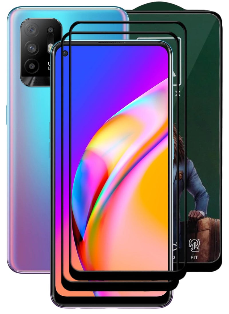 ACLIX 2 Pieces Antistatic ESD Dustproof Premium Quality High Definition Tempered Glass Screen Protector Designed For Oppo A94 5G - Image 1