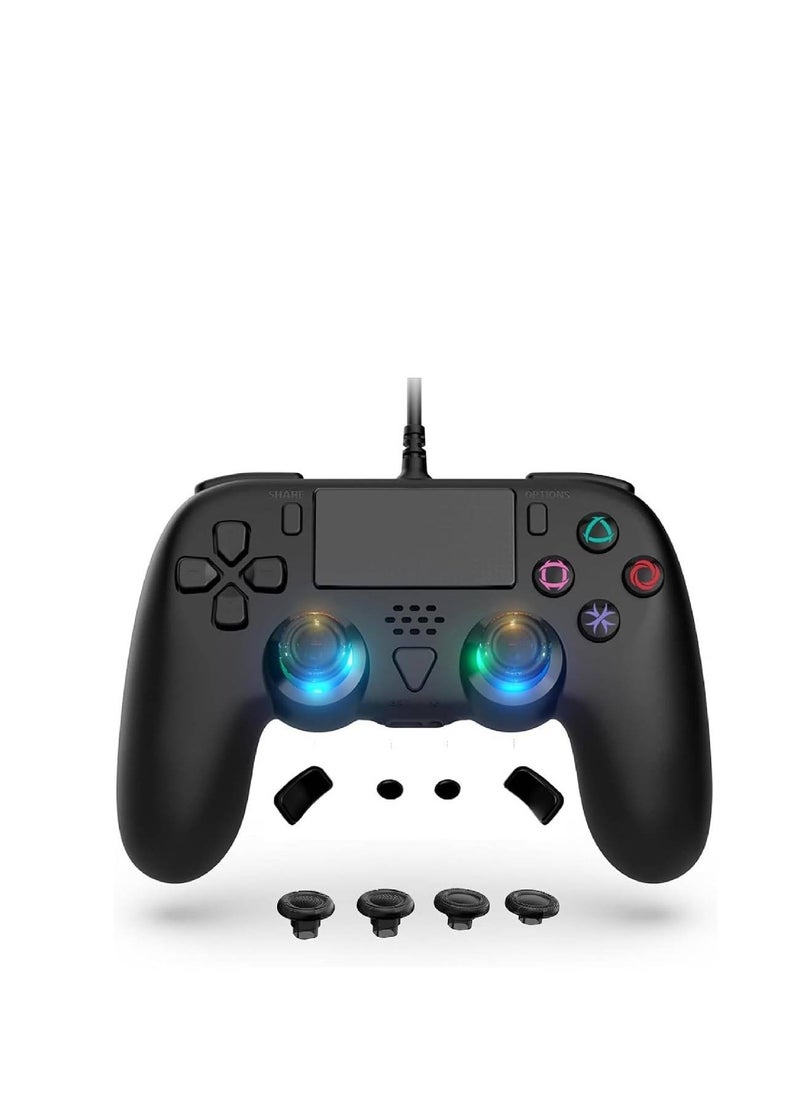 Wired Controller Compatible with PS5/PS5 Pro/PS5 Slim/PC - Wired Controller with Built-in Advanced Back Buttons Programming/Turbo,with Thumbsticks | 2 High-Rise, 2 Mid-Rise (Black)  - Image 1