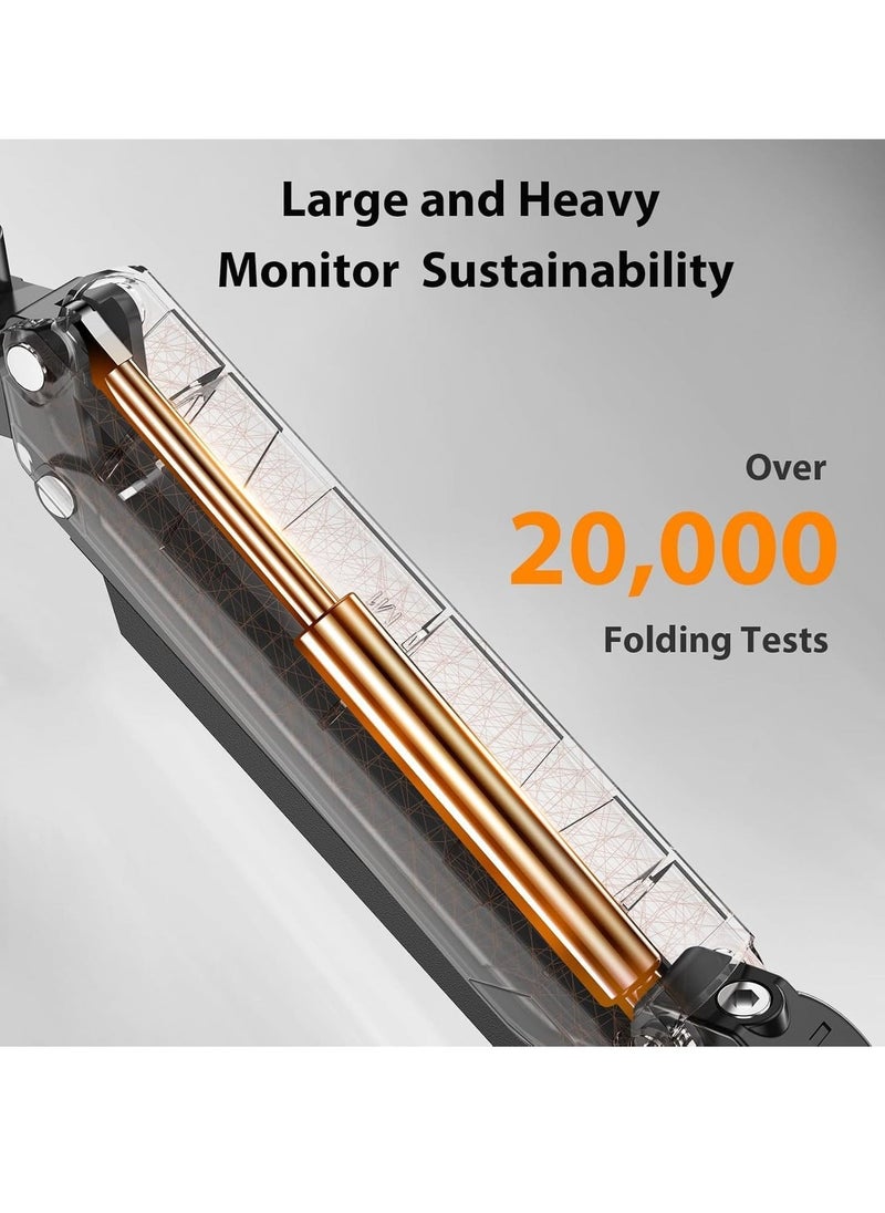 JAJEEK Dual Monitor Wall Mount Bracket – Gas Spring Monitor Wall Arm for 17-32 Inch Screens, Holds up to 18lbs, VESA 75x75/100x100mm, Adjustable Monitor Wall Mount Bracket for 2 Monitors, Ergonomic Design - Image 4