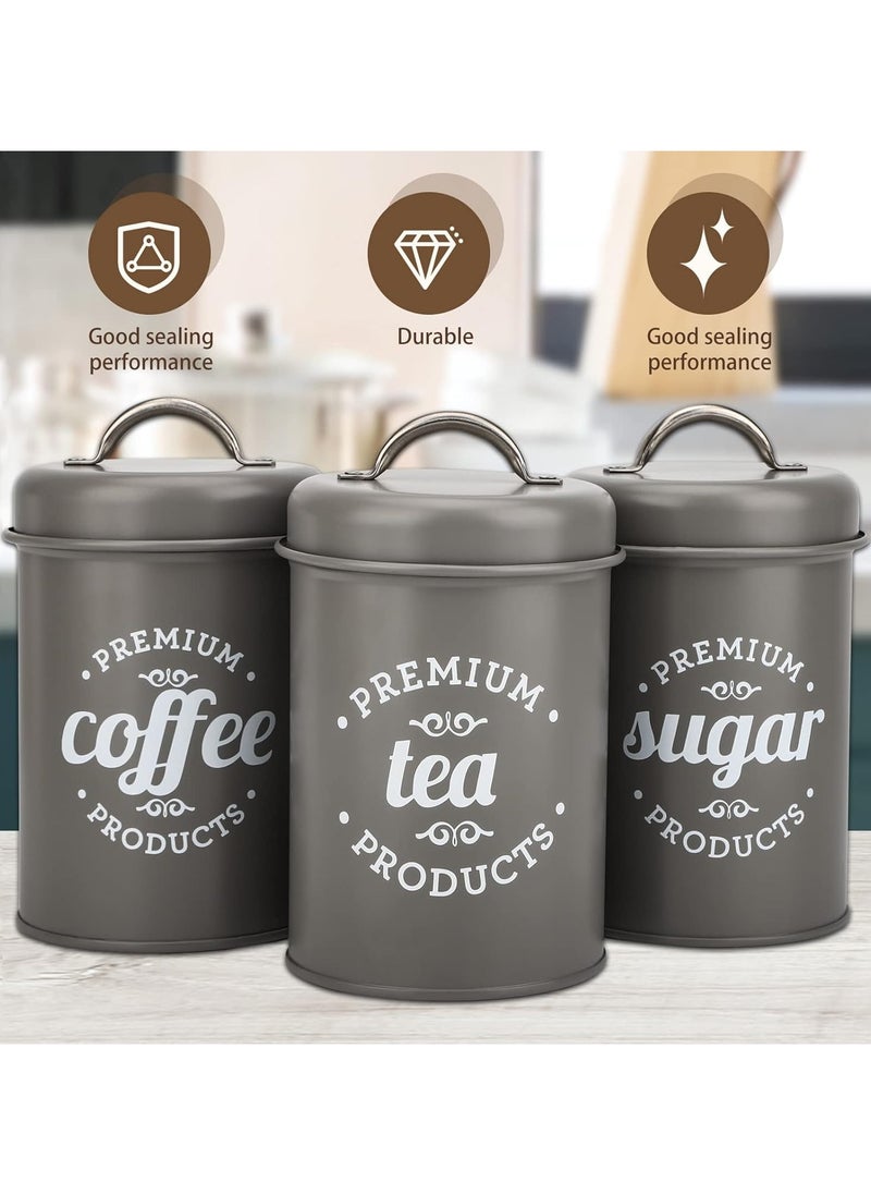 YIM-VIBEHAUS - 3-Piece Airtight kitchen Storage Containers with Lids Coffee and Sugar Canisters Set Storage Containers Food Containers Kitchen Containers - Image 1