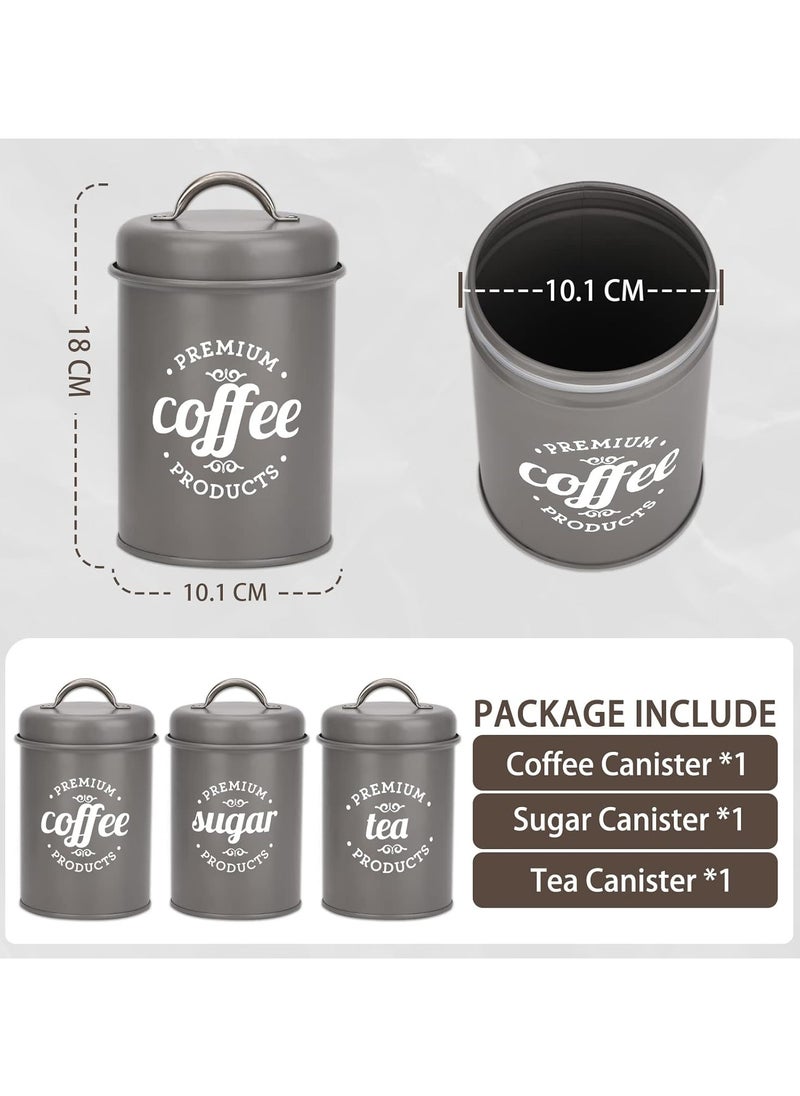 YIM-VIBEHAUS - 3-Piece Airtight kitchen Storage Containers with Lids Coffee and Sugar Canisters Set Storage Containers Food Containers Kitchen Containers - Image 1