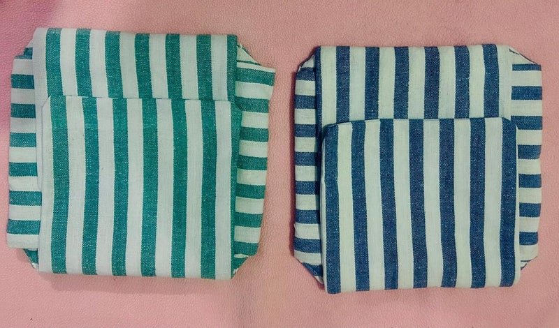 B. Roti Cover for Chapati and Flatbread Storage Set of 2 Cotton Double Layer Roti Clothes Wrap with Flaps Muslin Cloth for chapati for hot case Kitchen Chapati Cloth wrap roti Cloth (2, purpal & Blue) - Image 3