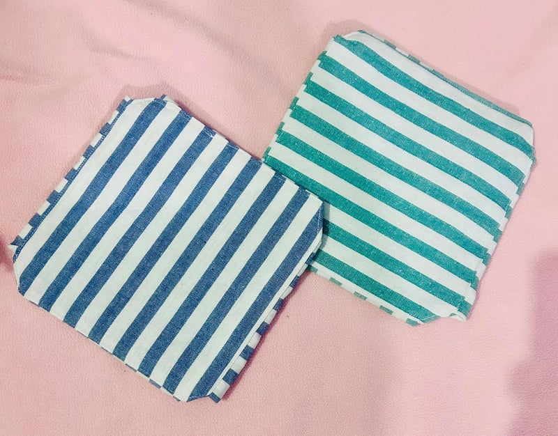 B. Roti Cover for Chapati and Flatbread Storage Set of 2 Cotton Double Layer Roti Clothes Wrap with Flaps Muslin Cloth for chapati for hot case Kitchen Chapati Cloth wrap roti Cloth (2, purpal & Blue) - Image 2