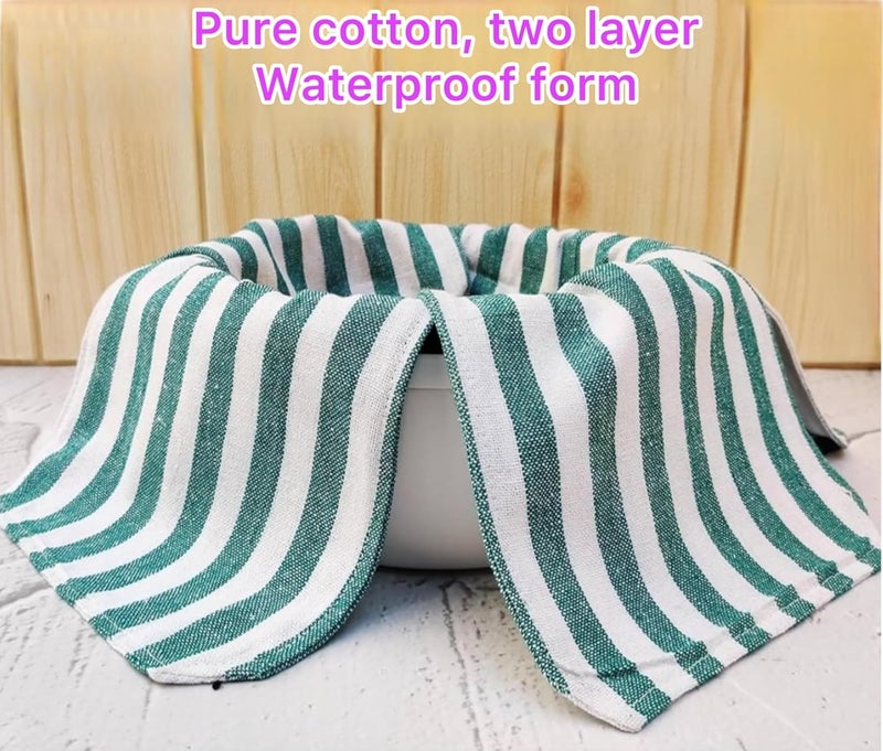 B. Roti Cover for Chapati and Flatbread Storage Set of 2 Cotton Double Layer Roti Clothes Wrap with Flaps Muslin Cloth for chapati for hot case Kitchen Chapati Cloth wrap roti Cloth (2, purpal & Blue) - Image 4