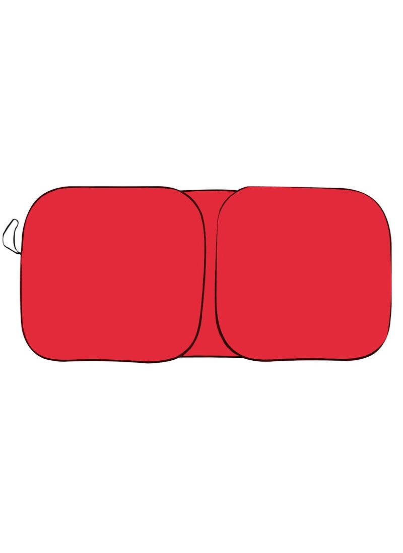 Agc - Car Windshield Sunshade, Car Sun Shade Car Sun Protector UV Rays and Heat Protector Sun Visor Foldable Keep Your Vehicle Cool Blocks UV Rays - Red - Image 1