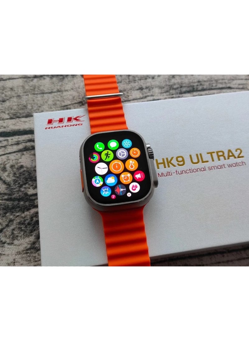 HK - HK 9 Ultra 2 Smart Watch With Wireless Charging Super AMOLED Display AI Chat GPT Playback Music For iOS & Android - Image 1