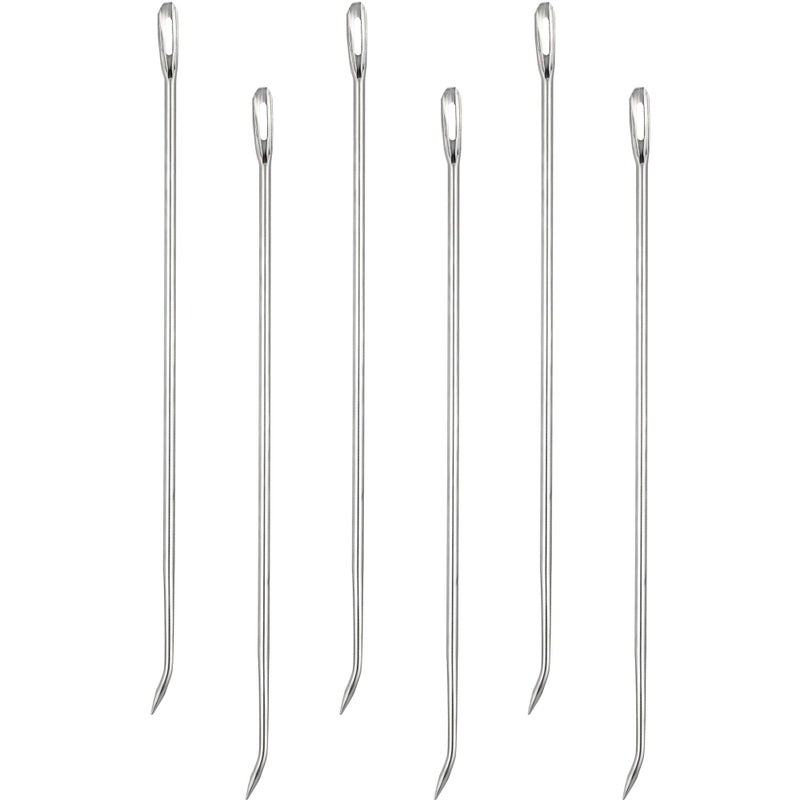 WILLBOND 6-Piece Stainless Steel Curved Poultry Trussing Needles for Securing Stuffed Turkey, Chicken, Roasts and Rolled Meats - Image 1