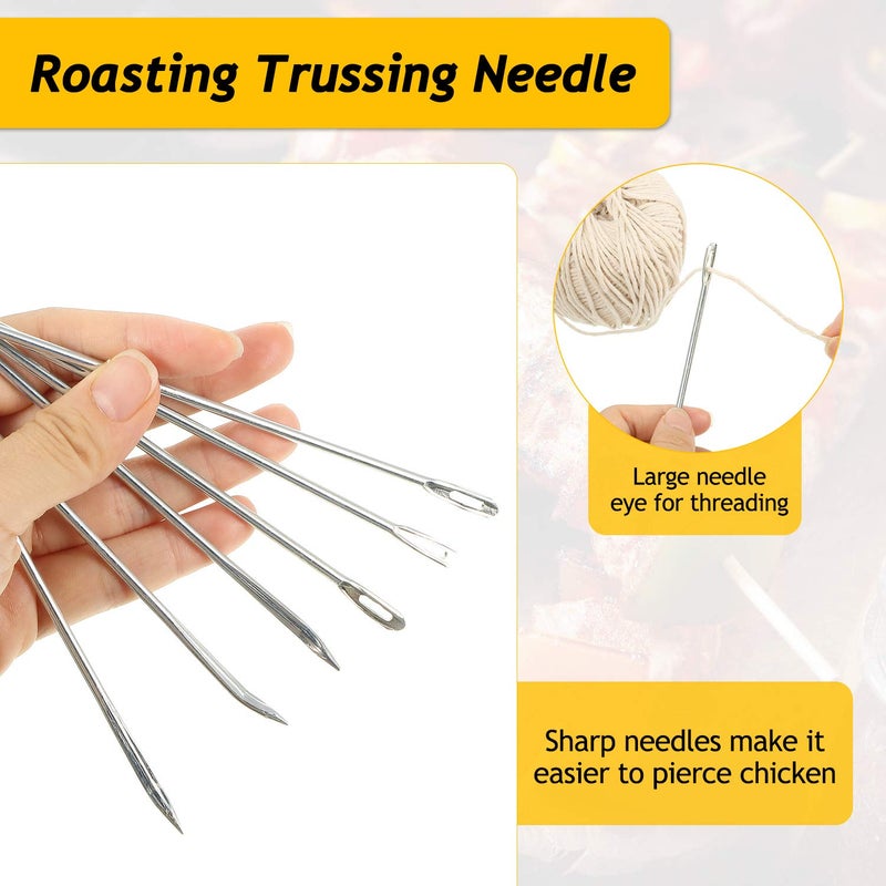 WILLBOND 6-Piece Stainless Steel Curved Poultry Trussing Needles for Securing Stuffed Turkey, Chicken, Roasts and Rolled Meats - Image 4
