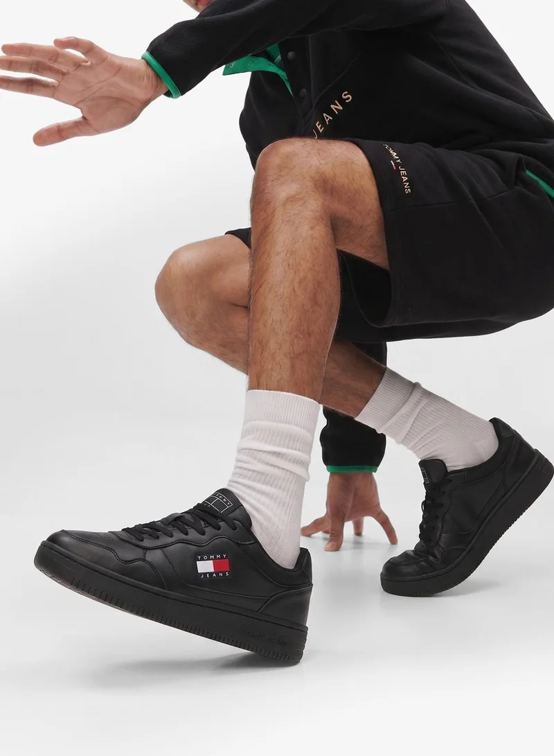 Tommy Jeans  Logo Cleat Basketball Sneakers With Leather for Men | Best Price UAE