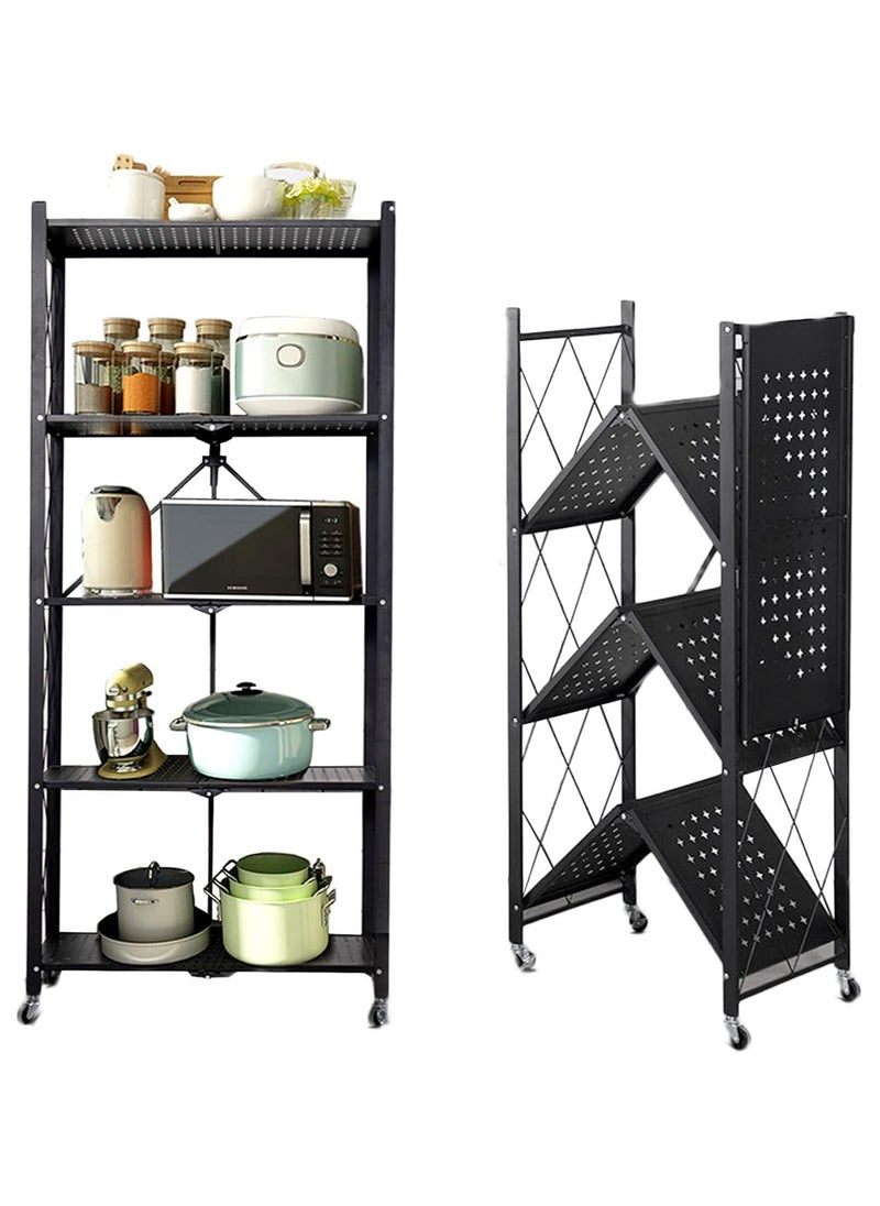 4-Tier Storage Shelves, Collapsible Metal Shelf Organizer for Garage/Pantry/Kitchen/Sunroom Foldable Shelving Unit. - pzsku/ZF6CDC95D0FDE0121C4EFZ/45/_/1737413888/5aa3230a-6ec9-4807-a07e-4ff70ea9313b