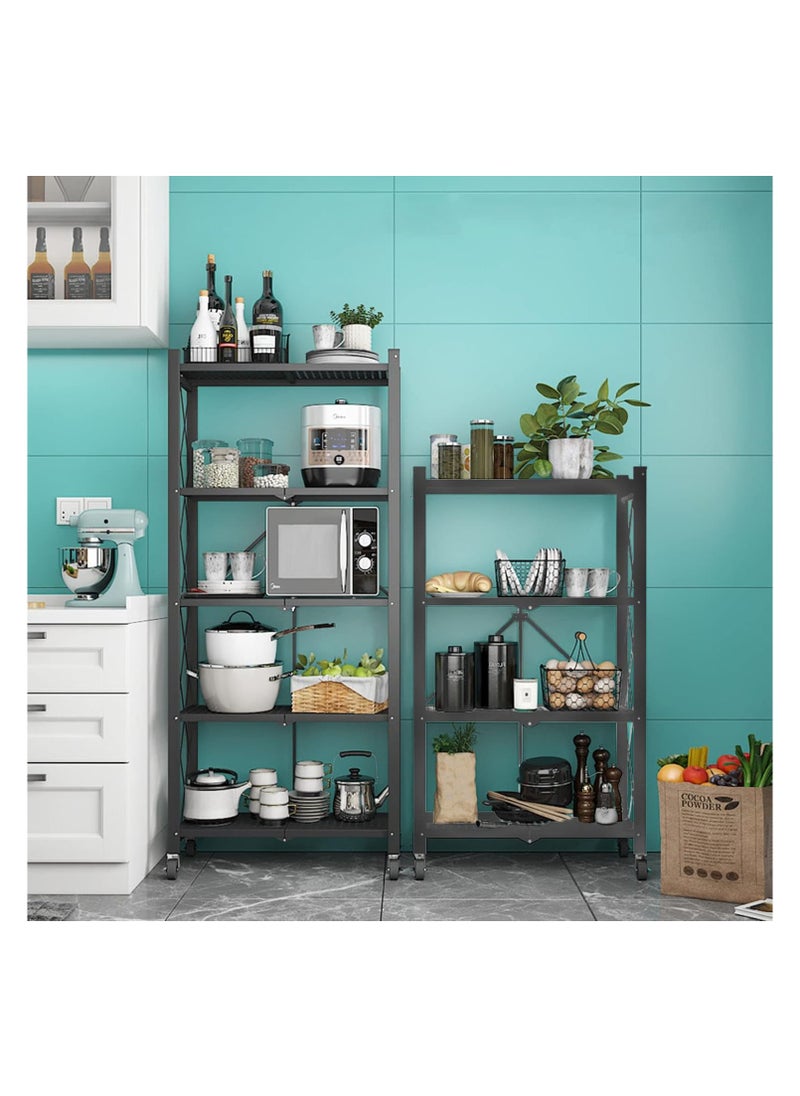 4-Tier Storage Shelves, Collapsible Metal Shelf Organizer for Garage/Pantry/Kitchen/Sunroom Foldable Shelving Unit. - pzsku/ZF6CDC95D0FDE0121C4EFZ/45/_/1737413918/5d47c2f2-18e3-4c8f-86aa-f65f3267e360