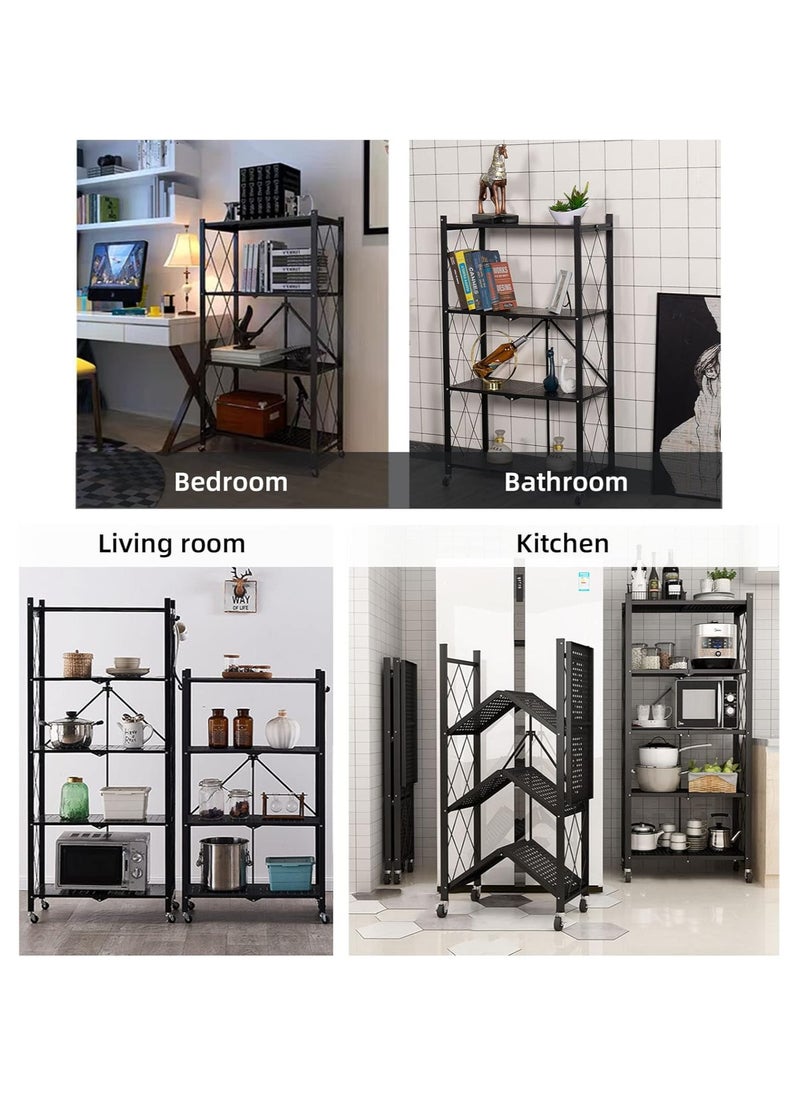 4-Tier Storage Shelves, Collapsible Metal Shelf Organizer for Garage/Pantry/Kitchen/Sunroom Foldable Shelving Unit. - pzsku/ZF6CDC95D0FDE0121C4EFZ/45/_/1737413929/2528d704-6943-49d8-a44d-7da7e0d8138c
