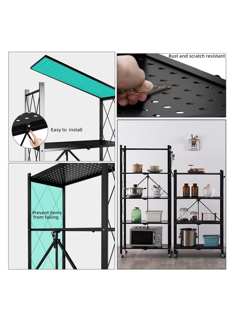 4-Tier Storage Shelves, Collapsible Metal Shelf Organizer for Garage/Pantry/Kitchen/Sunroom Foldable Shelving Unit. - pzsku/ZF6CDC95D0FDE0121C4EFZ/45/_/1737413939/7e5c5e42-0a6b-4194-9840-8da0d5277c7f