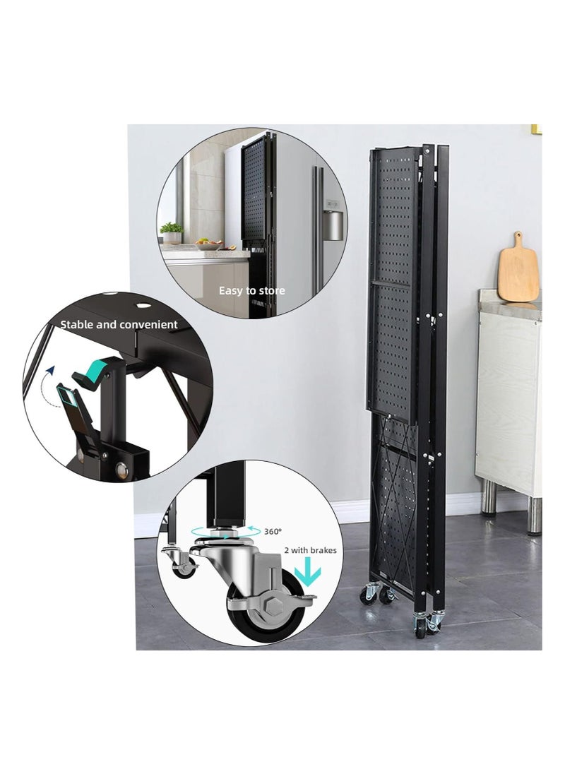 4-Tier Storage Shelves, Collapsible Metal Shelf Organizer for Garage/Pantry/Kitchen/Sunroom Foldable Shelving Unit. - pzsku/ZF6CDC95D0FDE0121C4EFZ/45/_/1737413949/40061989-4a3d-4f2d-ae33-c303fe82cd11