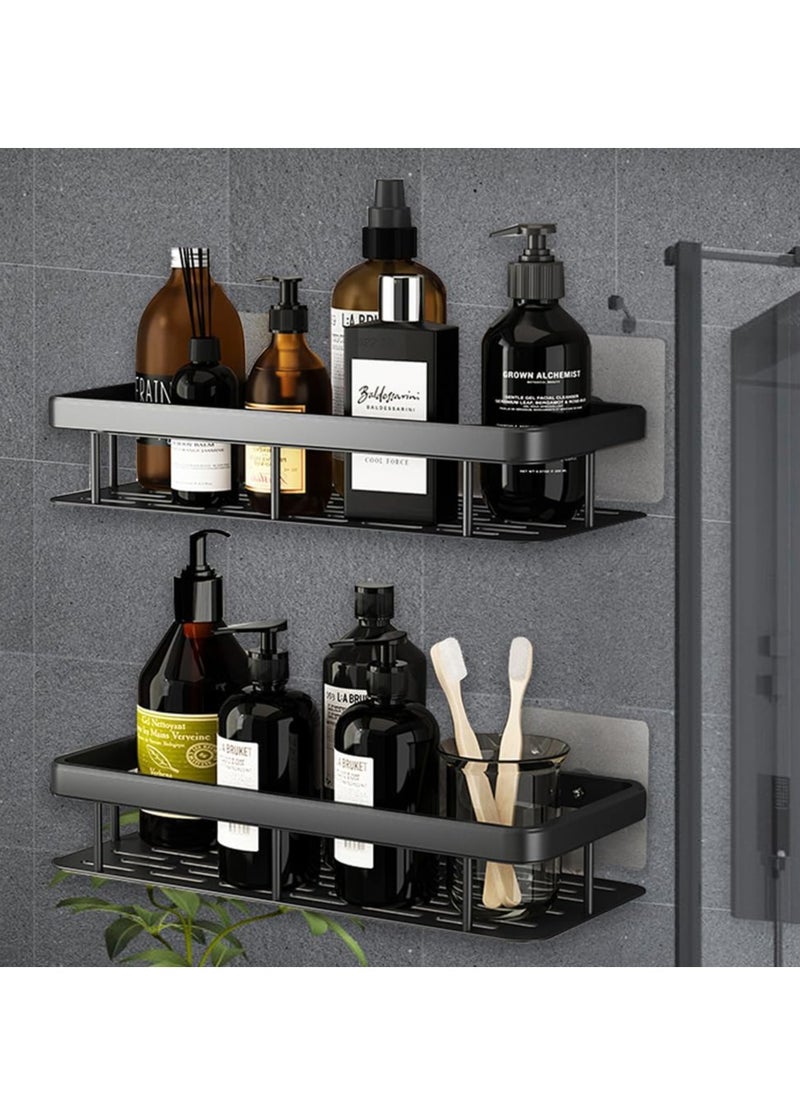 SKY-TOUCH - 2 Pack Shower Caddy,Bathroom Shower Organizer shelves,Rustproof Waterproof& Easy Mount,No Drilling - Self Adhesive,Home Wall Shower Inside Organization,30 * 13 * 4cm,Max Capacity 30lbs - Image 1