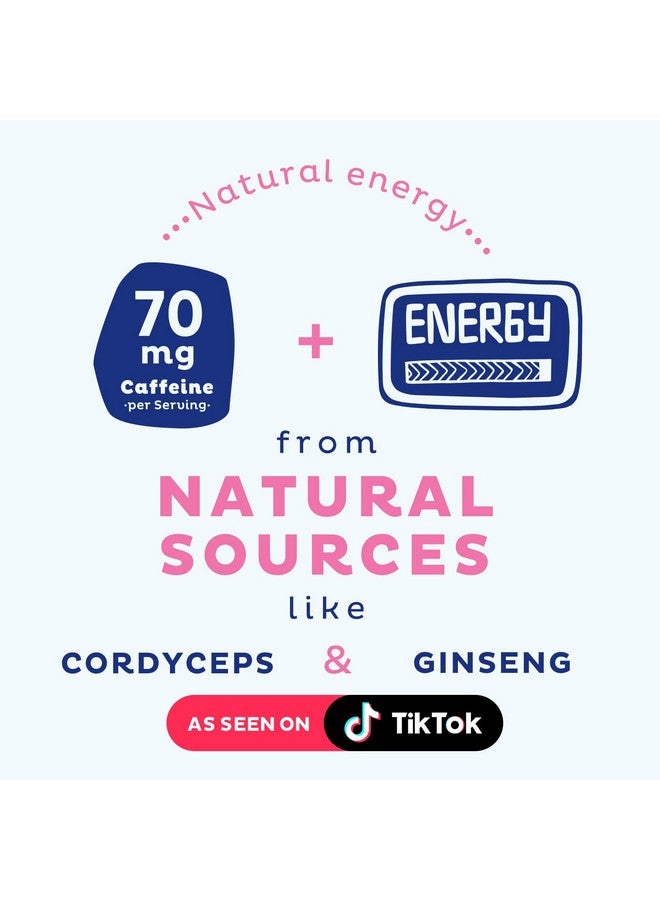 كيه أو إس مزيج سبيرولينا الأزرق المنشط من KOS - معتمد عضويًا من وزارة الزراعة الأمريكية - فيتامينات ب، أشواغاندا، جينسنغ، مواد متكيّفة، بيوتين - مسحوق نباتي قبل التمرين - يحتوي على الكافيين، بنكهة التوت، 28 وجبة - Image 2