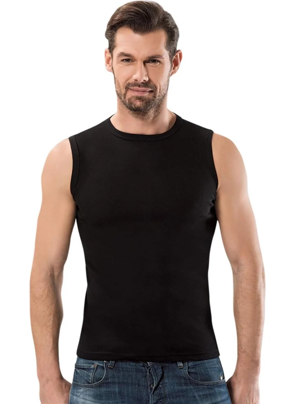 Anıt Sleeveless Crew Neck Rib Singlet 1108-1