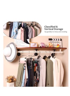Excefore Pants Hangers 5 Layers Multi Trouser Hangers Space Saving Hangers Stainless Steel Non-Slip Foam Padded Swing Arm for Pants Trousers Jeans Scarves Skirts  - Image 4