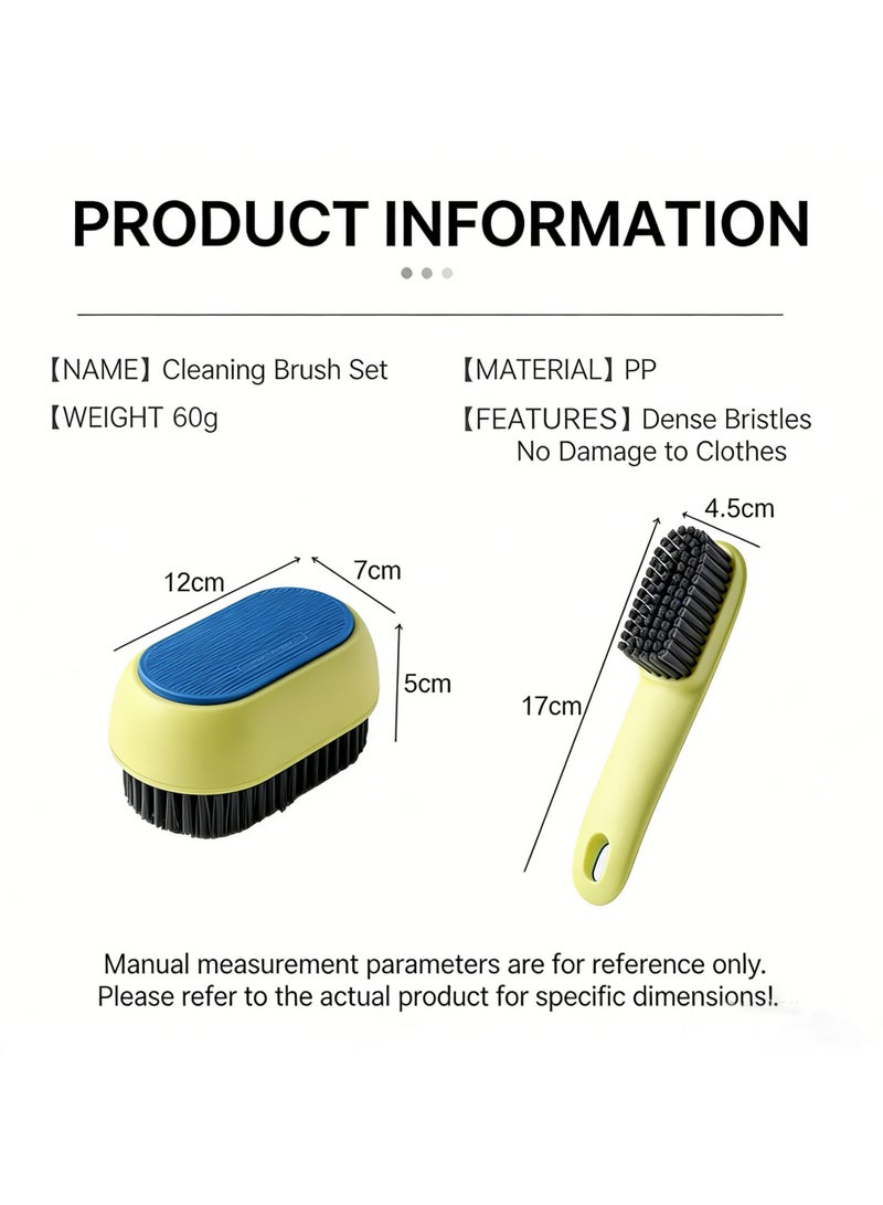 2 Pack Laundry Brush Shoe Cleaning Brush Scrub Brush for Stains Household Bathroom Cleaning Clothes Shoes Scrubbing Ergonomics Grip Easy Hold - Image 5