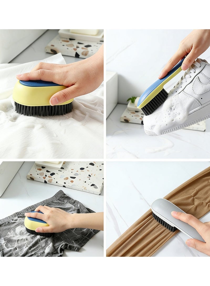 2 Pack Laundry Brush Shoe Cleaning Brush Scrub Brush for Stains Household Bathroom Cleaning Clothes Shoes Scrubbing Ergonomics Grip Easy Hold - Image 3
