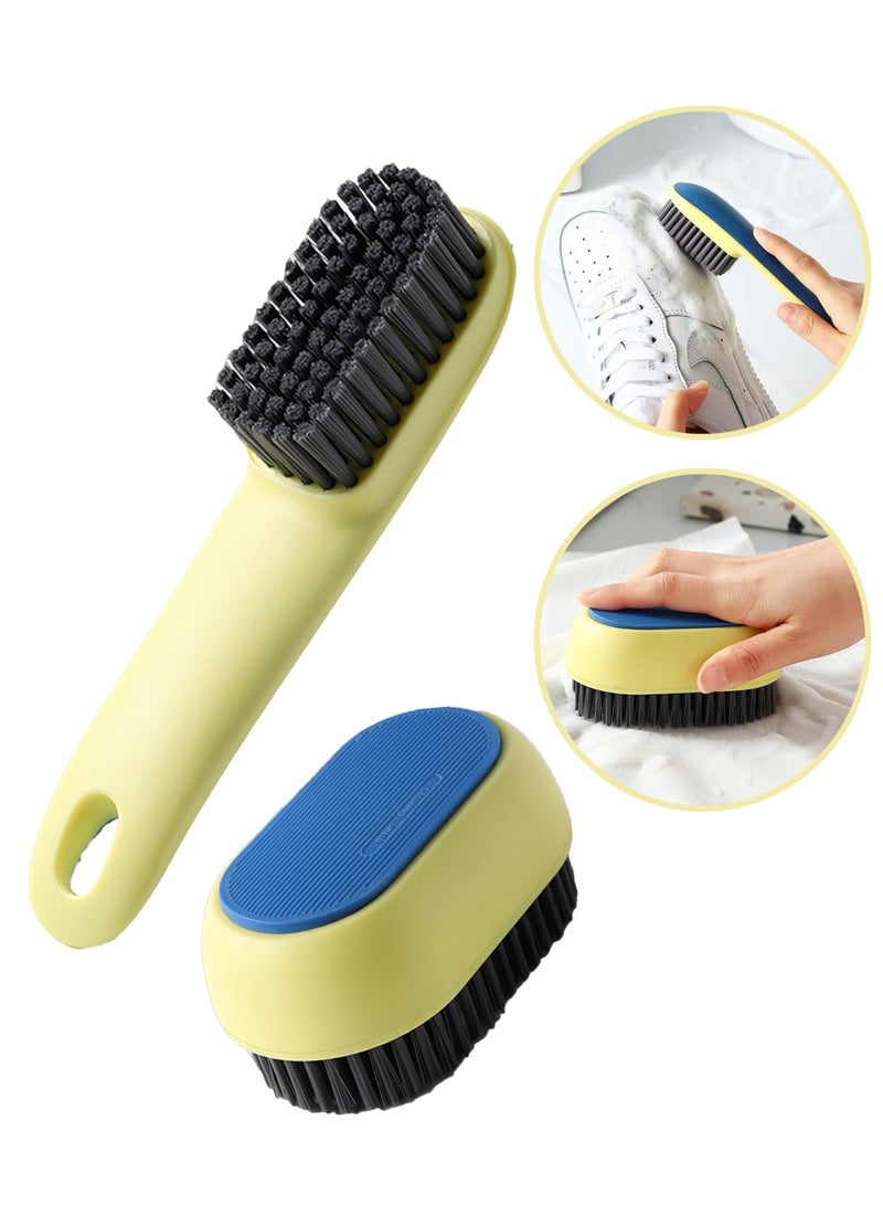 2 Pack Laundry Brush Shoe Cleaning Brush Scrub Brush for Stains Household Bathroom Cleaning Clothes Shoes Scrubbing Ergonomics Grip Easy Hold - Image 1