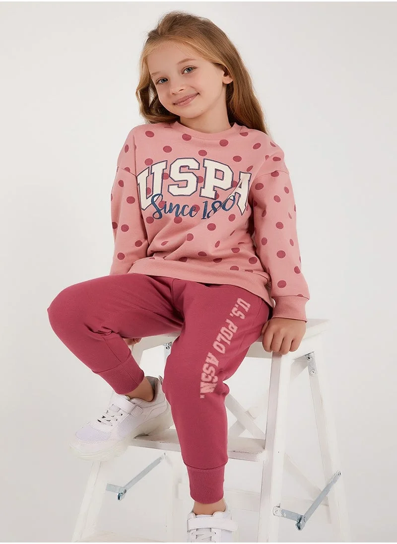 U.S. Polo Assn. U.S. Polo Assn. Girls Pink Tracksuit Set