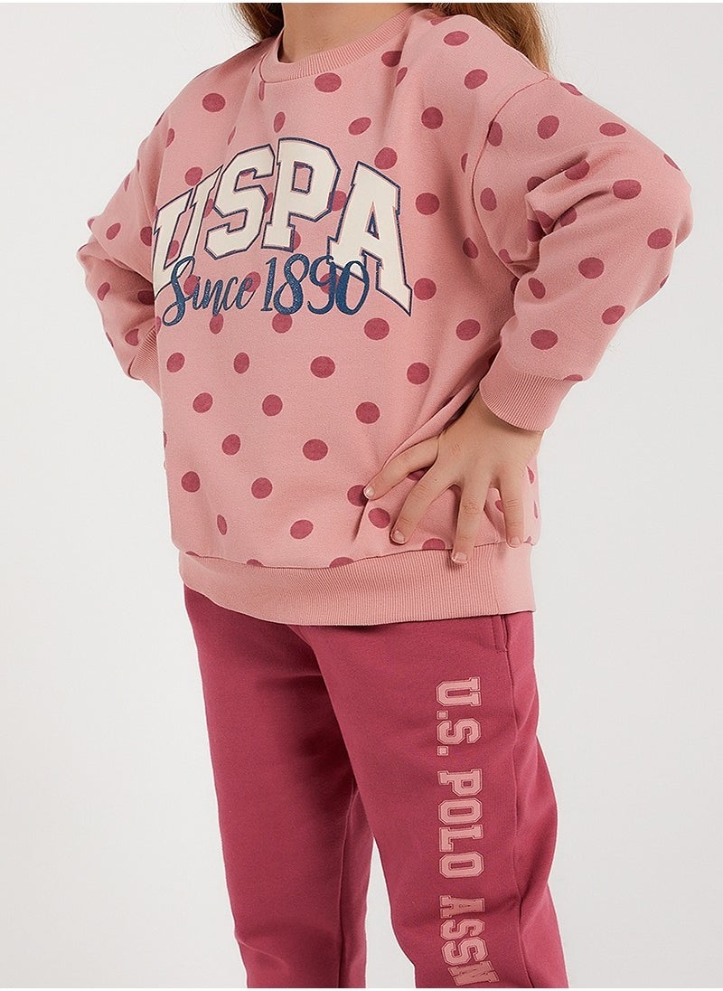 U.S. Polo Assn. U.S. Polo Assn. Girls Pink Tracksuit Set  - Image 3