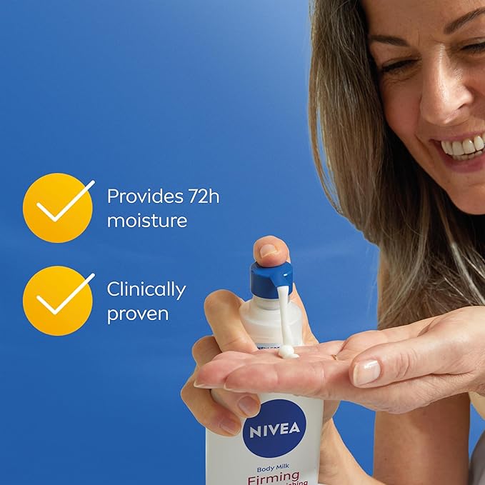 NIVEA Q10 60 Mature Skin Body Lotion 400ml Nourishing Firming Cream with Q10 and Argan Oil NIVEA 72H Moisturising Cream for Ageing and Mature Skin - Image 4