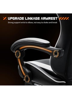 AnneFish Video Gaming Chair High Back Racing Ergonomic Computer With Neck and Lumbar Support Massage  Swivel Desk Office Chair Retractable Footrest for Gamers  - Image 5