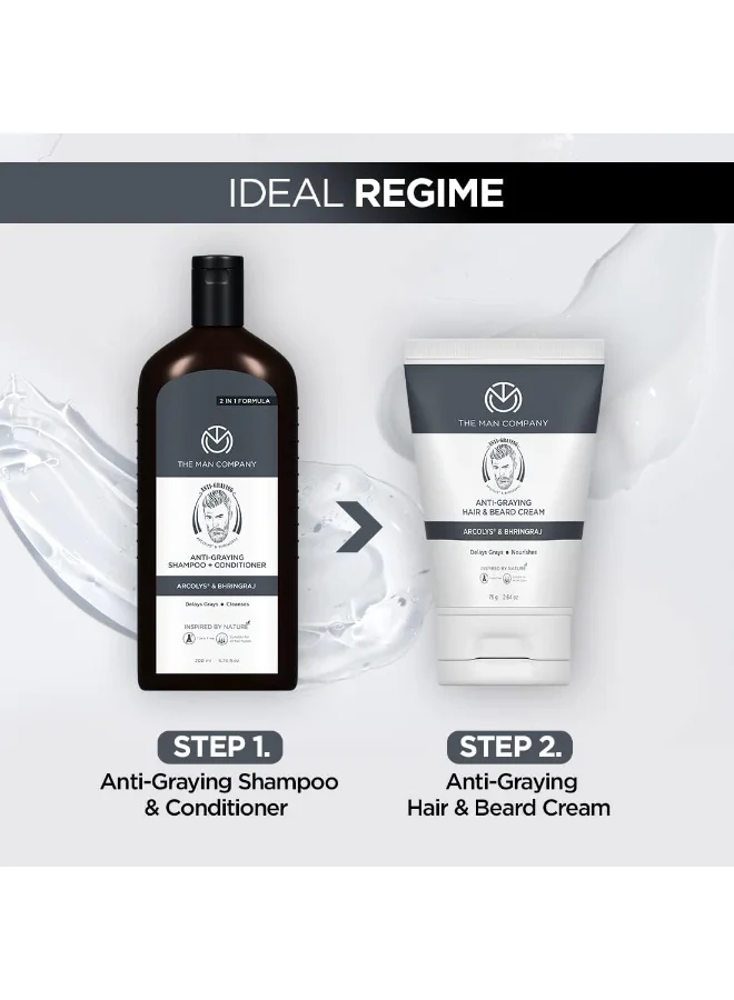 The Man Company Anti-Graying Hair And Beard Cream For Men, All Hair Types 75 G