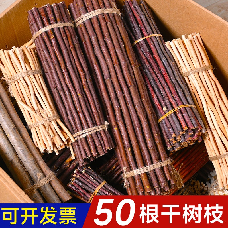 Kindergarten Environmental Creation Materials Dry Branches Decoration Log Color Tree Trunk Branches Wooden Sticks Wooden Strips Willow Branches Art Area Hangings - Image 3