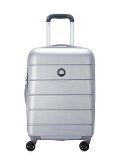 DELSEY Lagos 4 Double Wheels Hard Cabin Trolley Case Size 55 CM / 22 Inch Silver  - Image 1