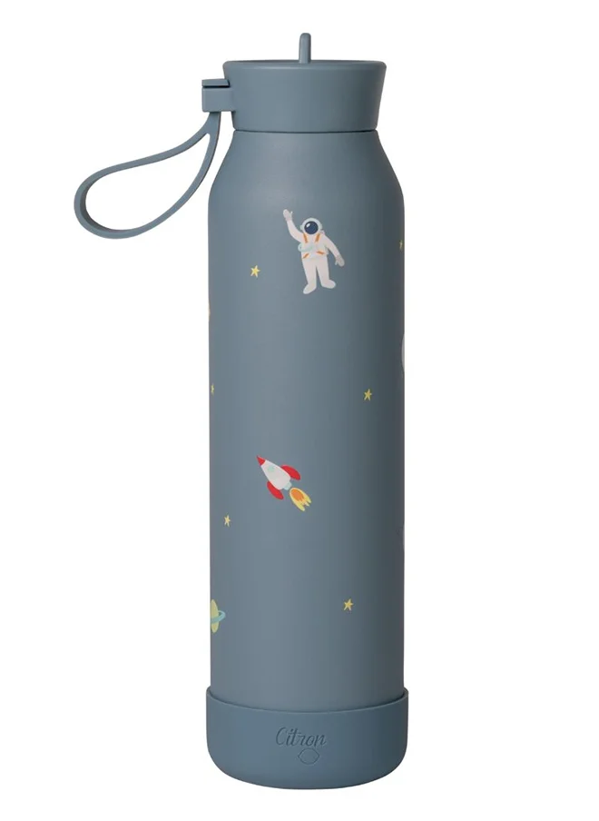 سترون Stainless Steel Water Bottle 500ml - Spaceship - Leakproof Thermos Bottle for Kids - Insulated, BPA-Free & Durable - Ideal for School, Travel or Sports