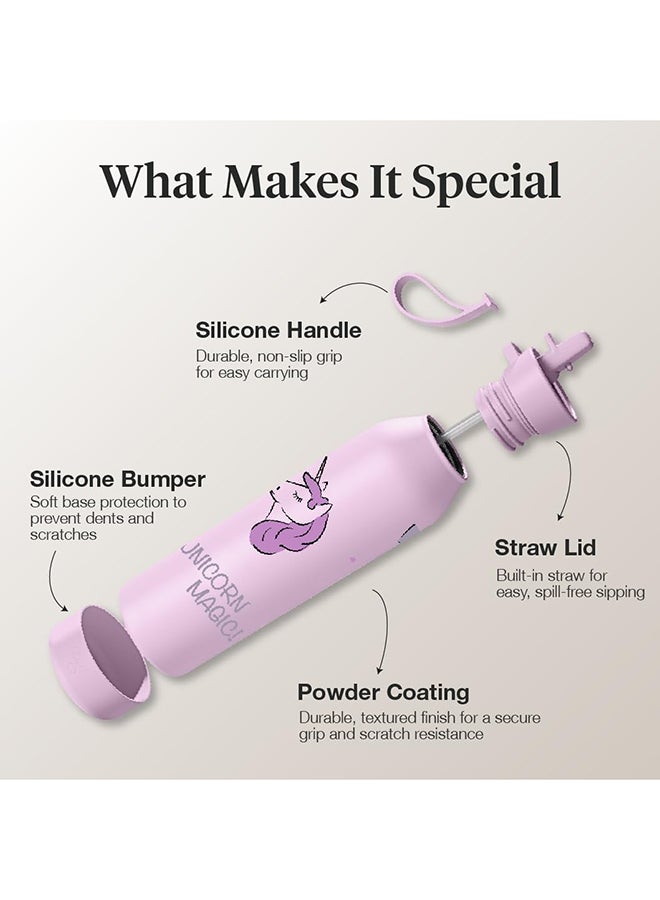 Citron Stainless Steel Water Bottle 500ml - Spaceship - Leakproof Thermos Bottle for Kids - Insulated, BPA-Free & Durable - Ideal for School, Travel or Sports  - Image 5