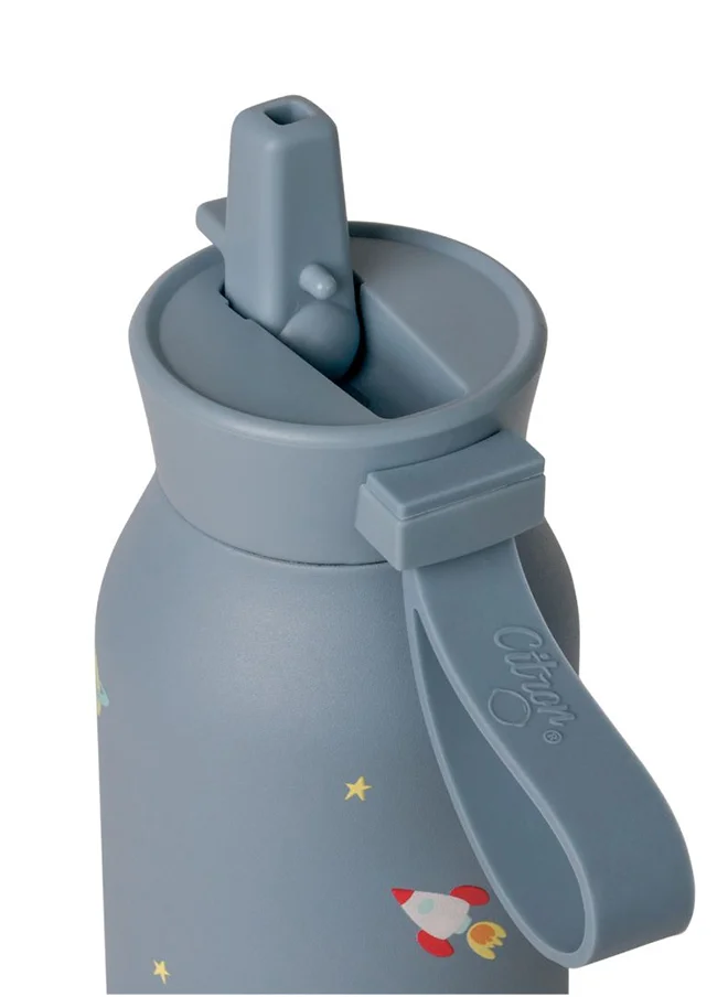سترون Stainless Steel Water Bottle 500ml - Spaceship - Leakproof Thermos Bottle for Kids - Insulated, BPA-Free & Durable - Ideal for School, Travel or Sports