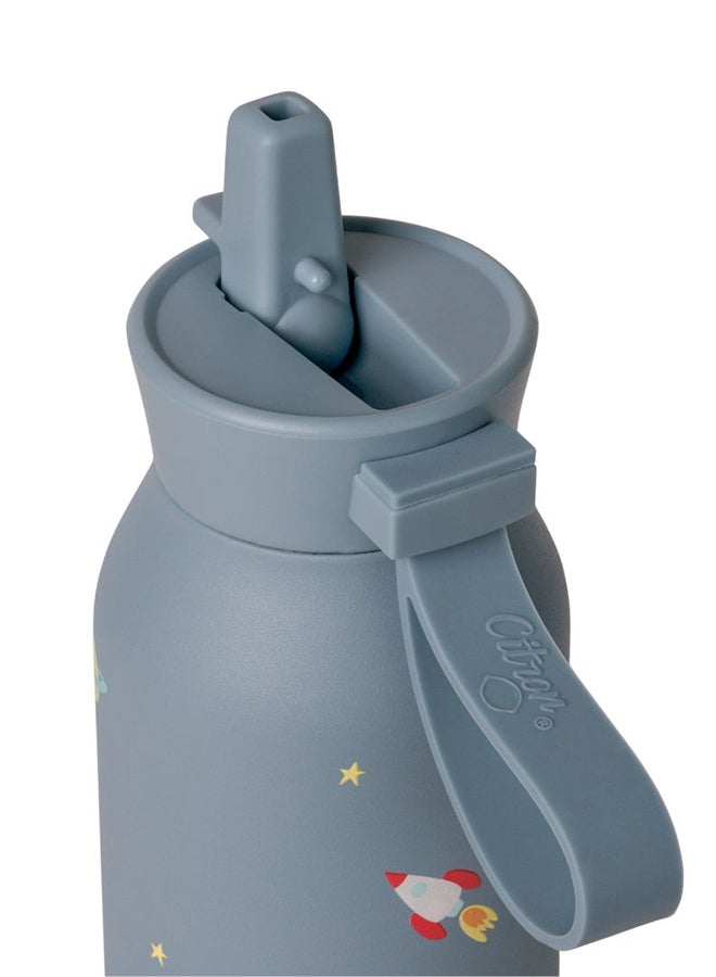 Citron Stainless Steel Water Bottle 500ml - Spaceship - Leakproof Thermos Bottle for Kids - Insulated, BPA-Free & Durable - Ideal for School, Travel or Sports  - Image 2