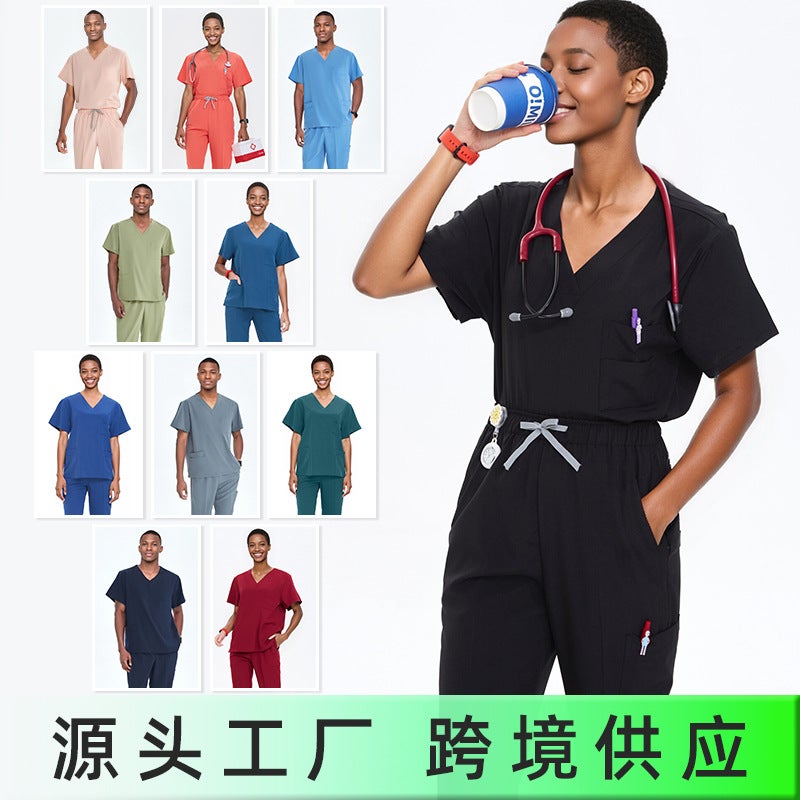 Export Workwear, Washable Surgical Gowns, Elastic Surgical Gowns For Men And Women, Short-Sleeved Operating Room Doctor Scrub Suits, - Image 2