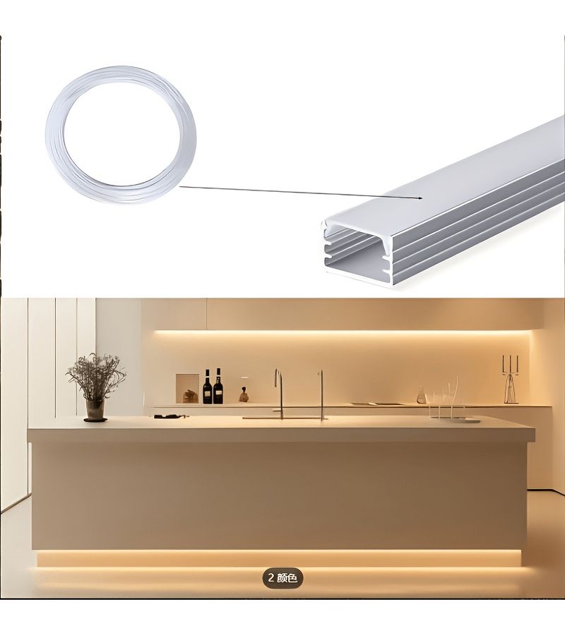 1 Pc 590.55 Inch Or 1181.1 Inch 19mm Wide Black Hard Plastic PC Lampshade Diffuser Cover For Linear LED Flexible Light Strips Light Transmitting Decorative Lampshade - Image 4