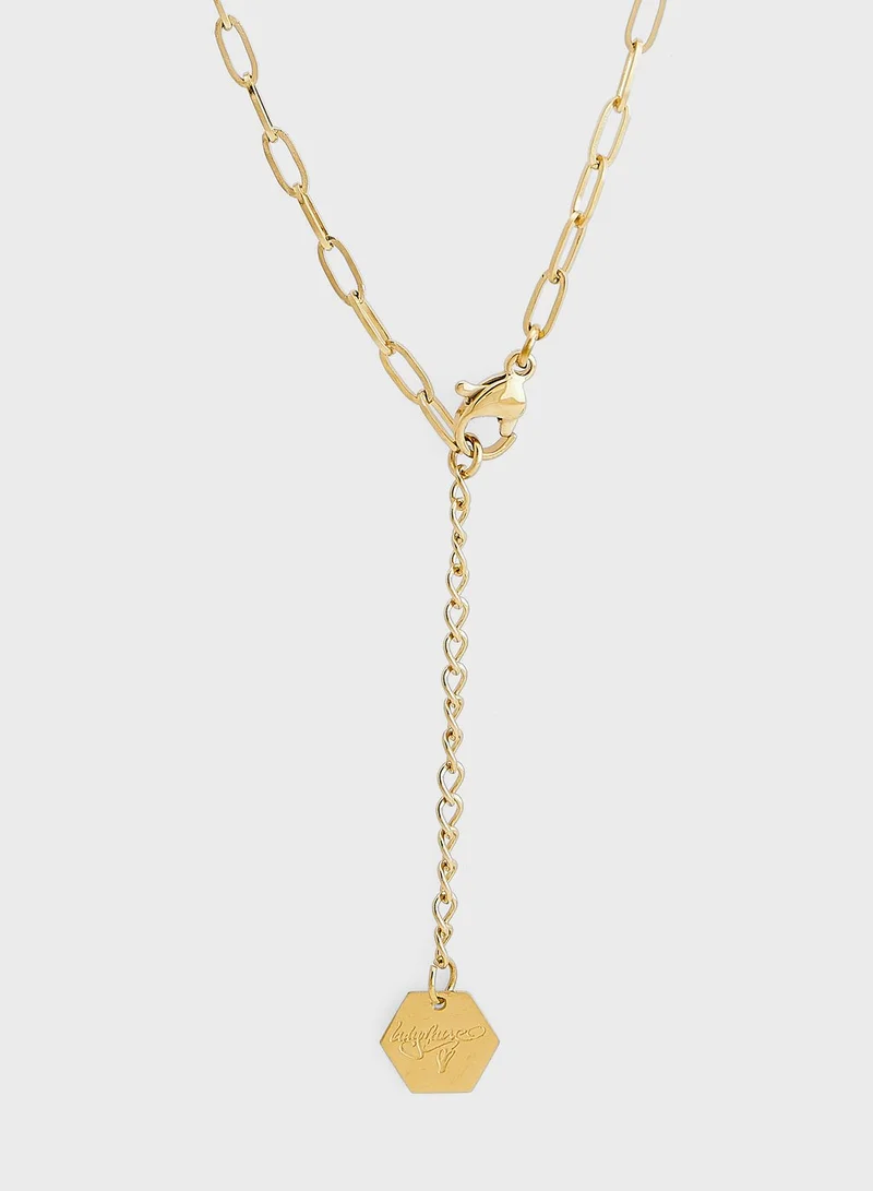 Lady Mauve INDIGO GOLD OVAL TURQUOISE STAR LINK NECKLACE