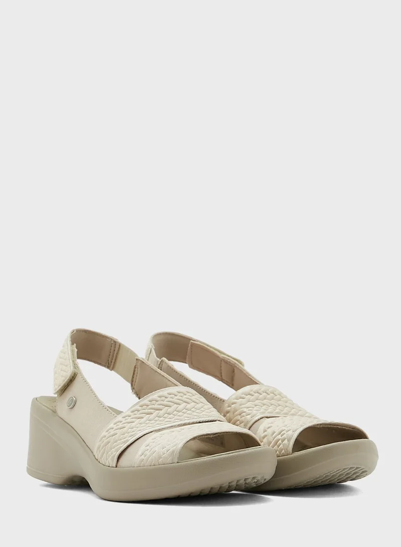Naturalizer Woven Velcro Low Heel Wedges