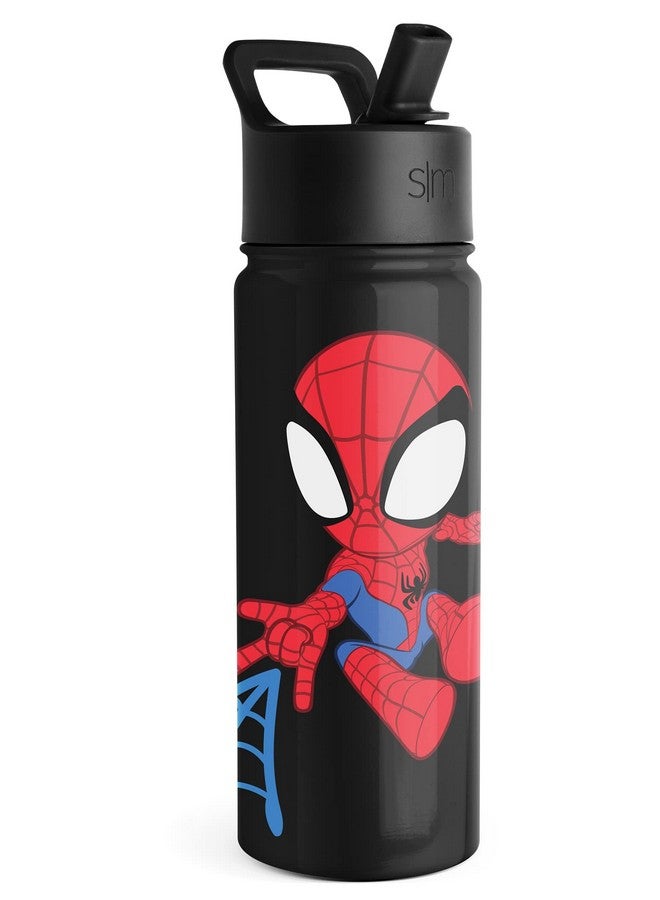 Simple Modern Kids Summit Water Bottle with Straw Lid | Marvel Spider Man 18oz Stainless Steel Cup Insulated Tumbler for Toddlers, Boys, School | Spidey Kid - Image 1