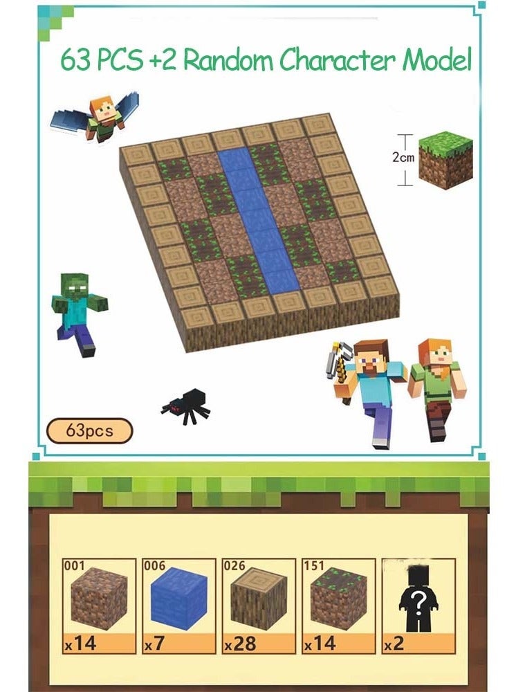 AirYoung Game Magnetic Building Blocks with Random Game Character Models,  Children's Educational Game Accessories,  Miniature World Building Toys Cube Construction,  Puzzle Building Block Family Par - Image 1