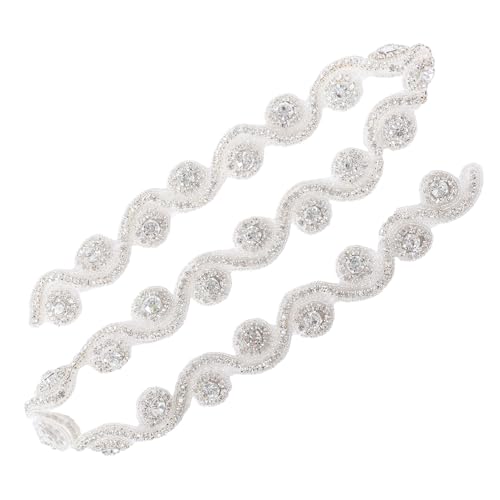 ShiDianYi Rhinestone Bridal Sash, Wedding Dress Belt, Silver Rhinestone Belts for Dresses, Bridal Belt for Wedding Gown - Image 1